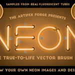 Neon Glow Effect Brushes for Adobe Illustrator Neon Glow Effect Brushes for Adobe Illustrator Image
