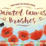 FREE - Painted Canvas Brushes Image
