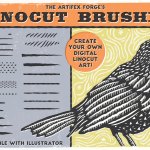 Linocut Brushes for Adobe Illustrator Image